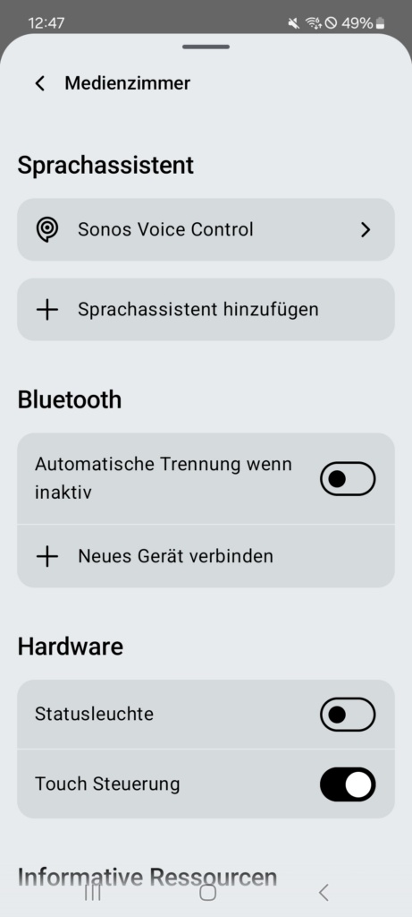 Sonos App Sprachassistent