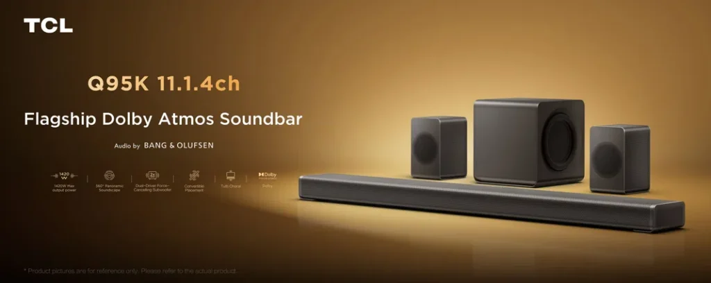 Die TCL Q95K ist das Dolby-Atmos-Flaggschiff des Unternehmens.