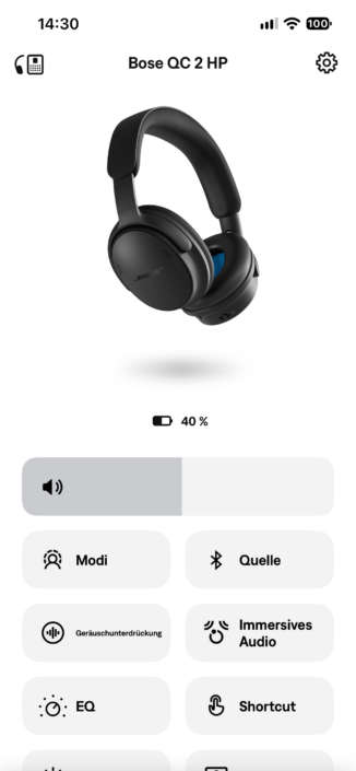 Bose QuietComfort Headphones (2. Gen.) im Test – App