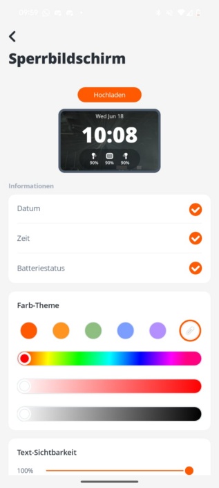JBL Live Beam 4 – Ladecase in der App