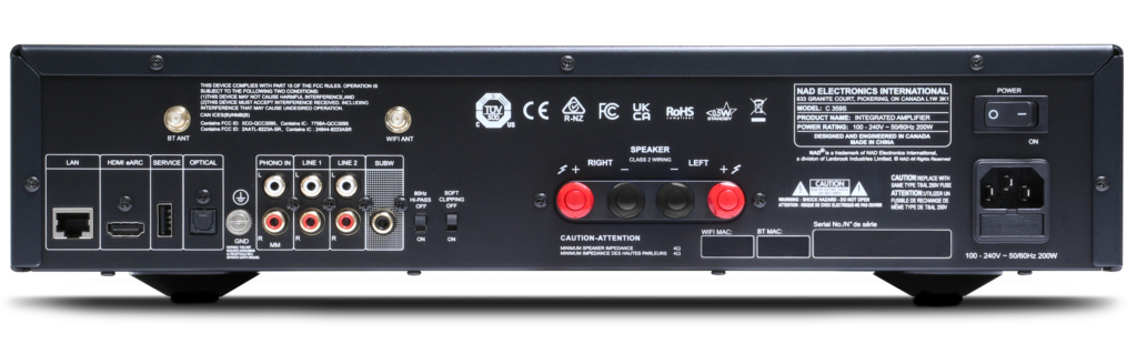 NAD C 359S Rückseite mit Anschlüssen